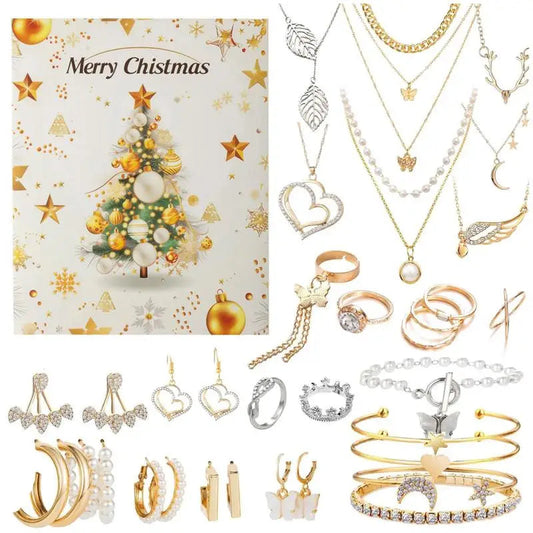 Schmuck Adventskalender Goldoptik 2026