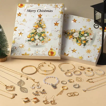 Schmuck Adventskalender Goldoptik 2026