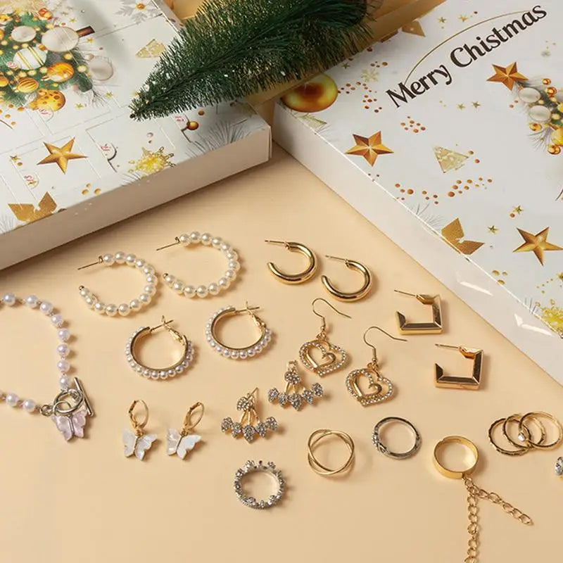 Schmuck Adventskalender Goldoptik 2026