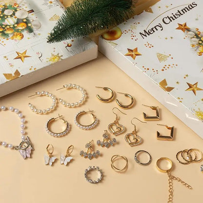 Schmuck Adventskalender Goldoptik 2026
