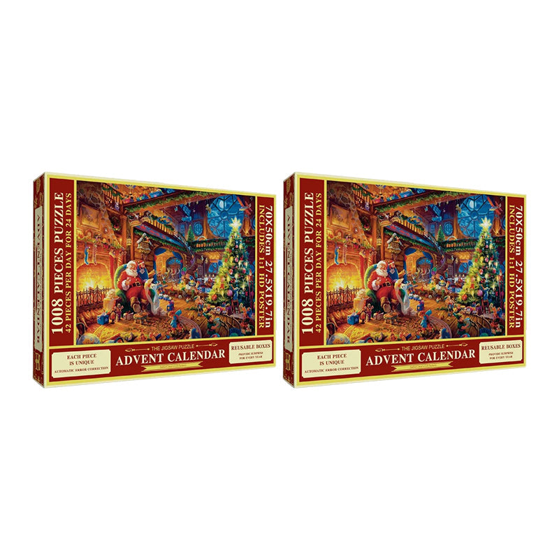Piecora | Calendrier de l’Avent puzzle de 1008 pièces avec motif de Noël