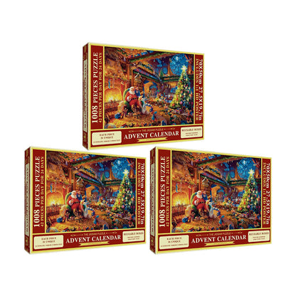 Piecora | Calendrier de l’Avent puzzle de 1008 pièces avec motif de Noël