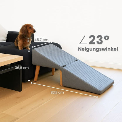 SofaFreund | 2-in-1 Dog Steps & Footstool with Ramp and Non-Slip Cover