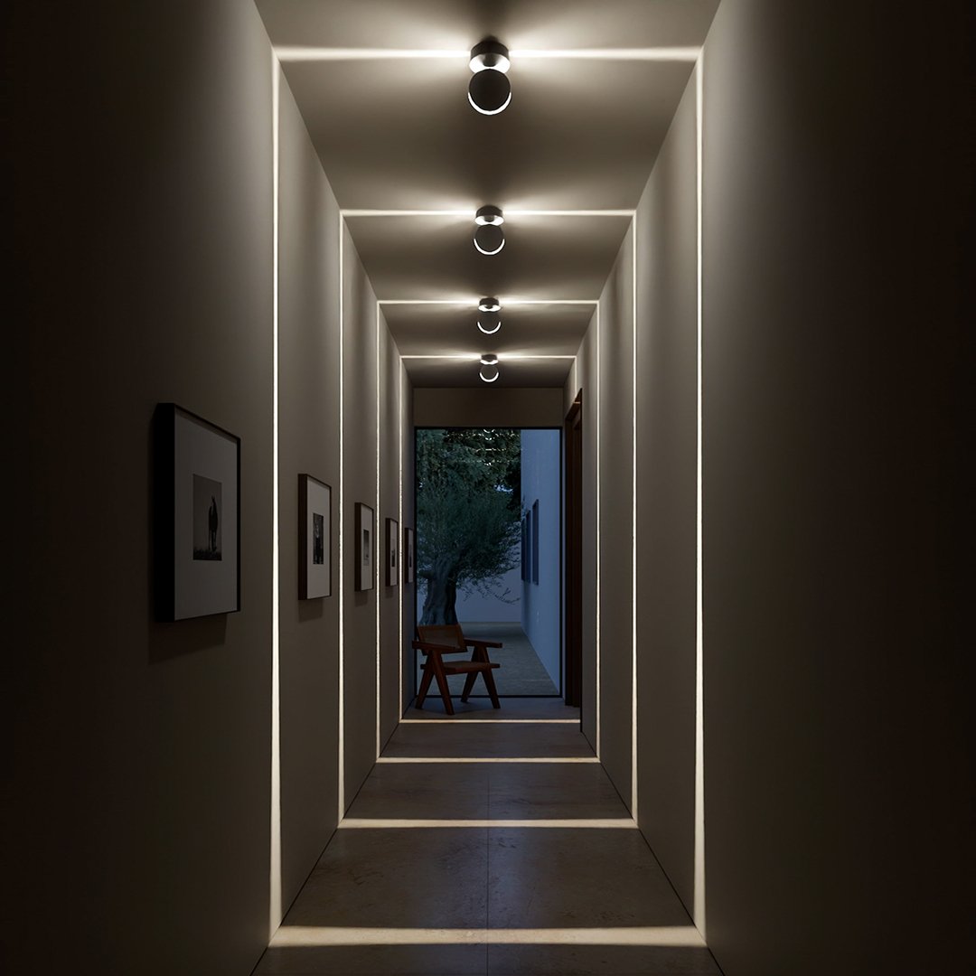 LuxeBeam | LED Wandleuchte innen mit 360° drehbarem Lichtelement