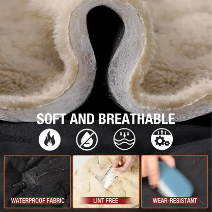 Fleevra | Pantaloni termici con fodera in pile, idrorepellenti, 2 tasche con cerniera