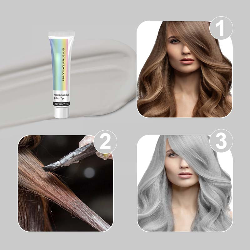 Silvenna | Tinte para cabello plata sin amoniaco con aloe vera, 150 ml