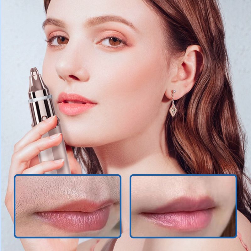 Velisa | Gesichtshaarentferner und Augenbrauenrasierer 2-in-1 mit LED, USB-C