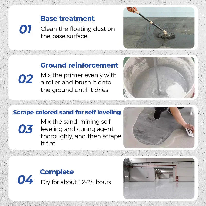Marmira | Rivestimento epossidico per pavimenti con effetto marmo, antiscivolo e impermeabile, 500 g