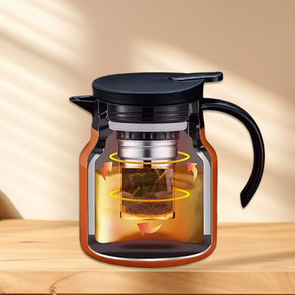 Teavio | Edelstahl Thermoskanne mit Teefilter und Ein-Klick-Ausguss