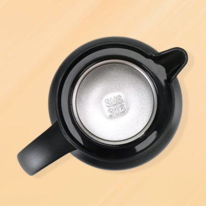 Teavio | Edelstahl Thermoskanne mit Teefilter und Ein-Klick-Ausguss