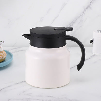Teavio | Edelstahl Thermoskanne mit Teefilter und Ein-Klick-Ausguss