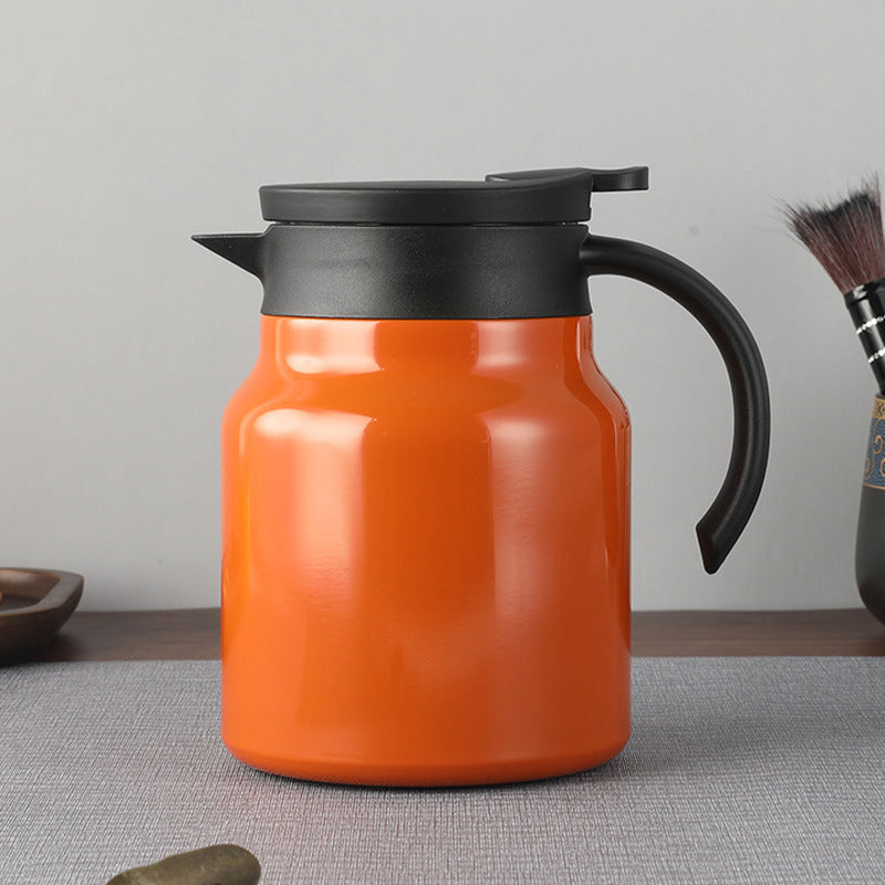 Teavio | Edelstahl Thermoskanne mit Teefilter und Ein-Klick-Ausguss