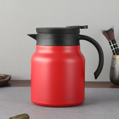 Teavio | Edelstahl Thermoskanne mit Teefilter und Ein-Klick-Ausguss