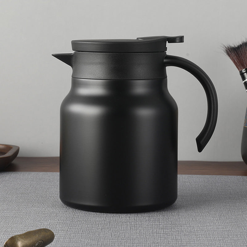 Teavio | Edelstahl Thermoskanne mit Teefilter und Ein-Klick-Ausguss