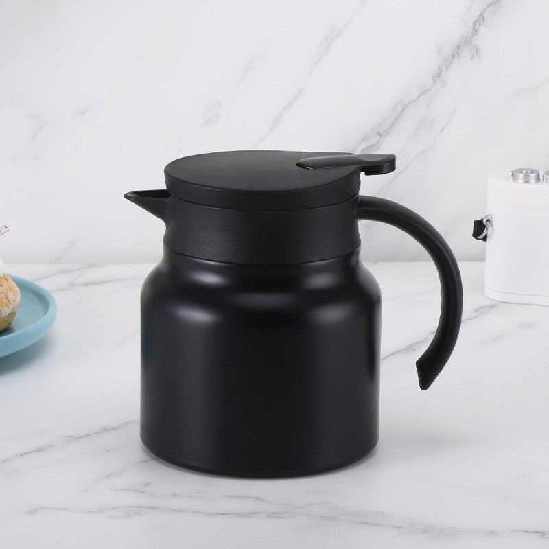 Teavio | Edelstahl Thermoskanne mit Teefilter und Ein-Klick-Ausguss