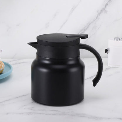 Teavio | Edelstahl Thermoskanne mit Teefilter und Ein-Klick-Ausguss