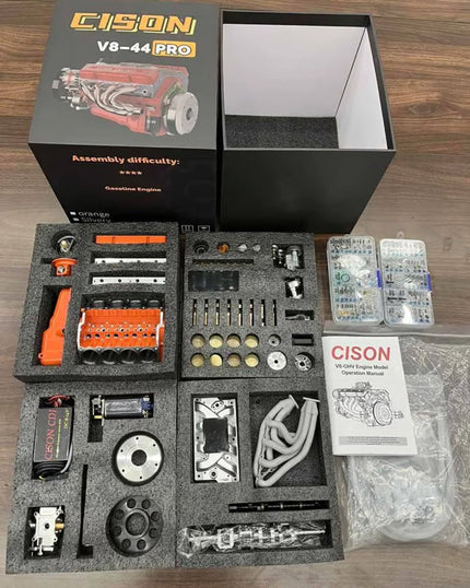 Lorida | Kit de maqueta de motor V8 de metal con motor de gasolina y encendido CDI