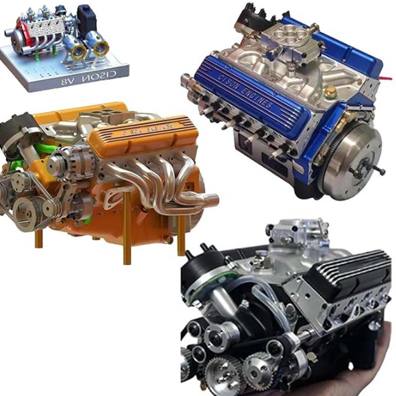 Lorida | Kit de maqueta de motor V8 de metal con motor de gasolina y encendido CDI