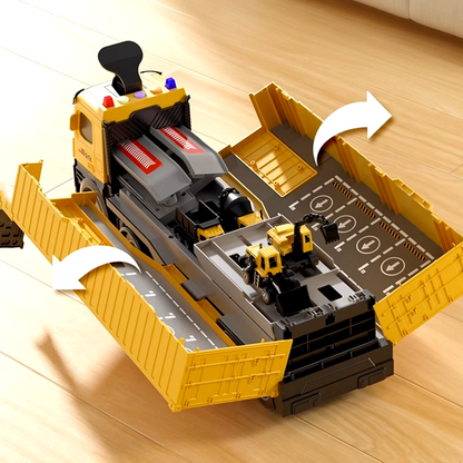 BuildoMax | Set da gioco cantiere con camion container, veicoli e torre, dai 4 anni