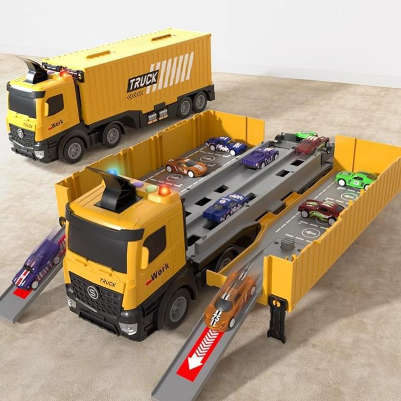 BuildoMax | Set da gioco cantiere con camion container, veicoli e torre, dai 4 anni
