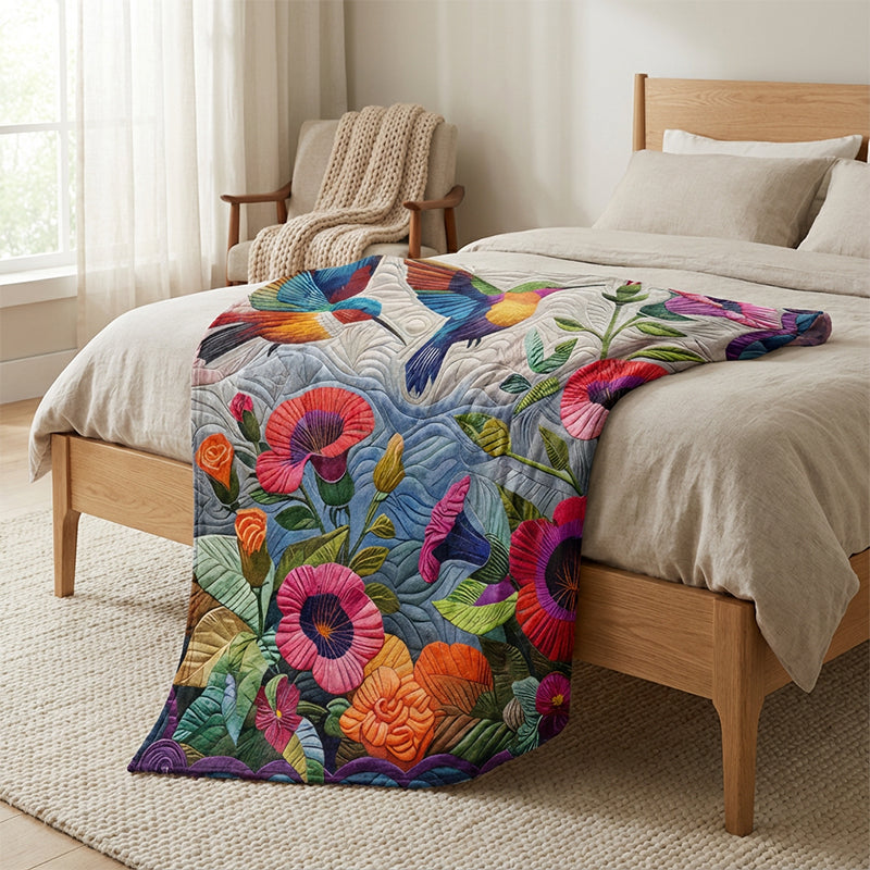 Blumari | Flanell Kuscheldecke mit Blumenmuster, waschbar, in 6 Größen