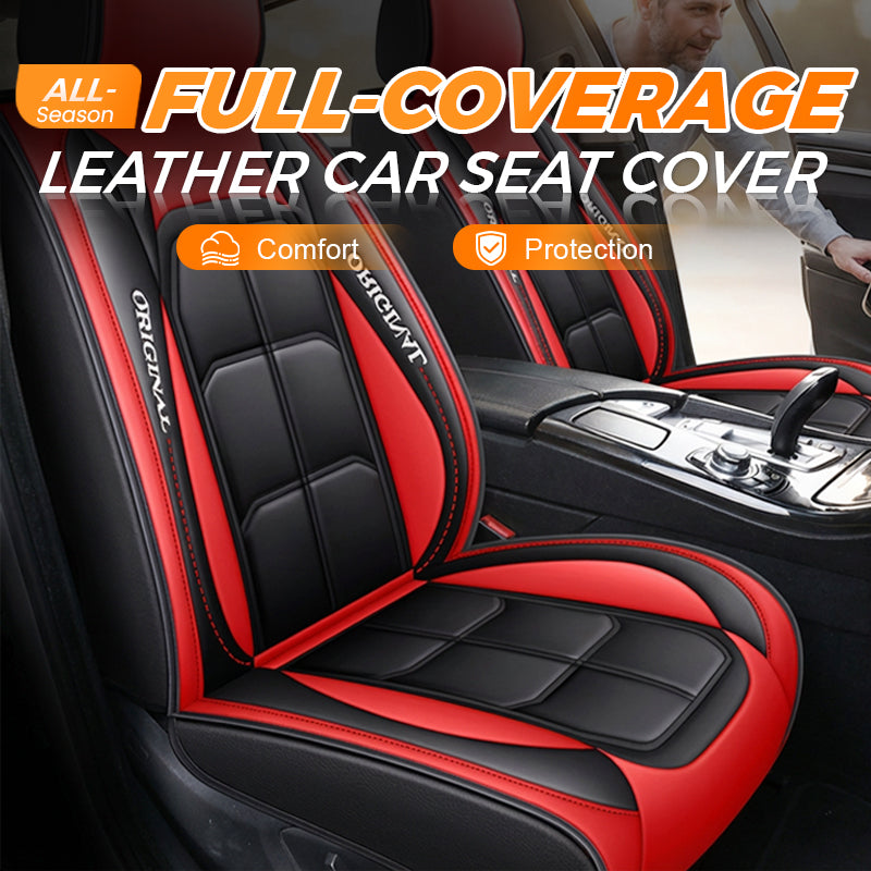Sitrano | PU Leather Car Seat Covers for Front Seats, Set of 2, Universal Fit