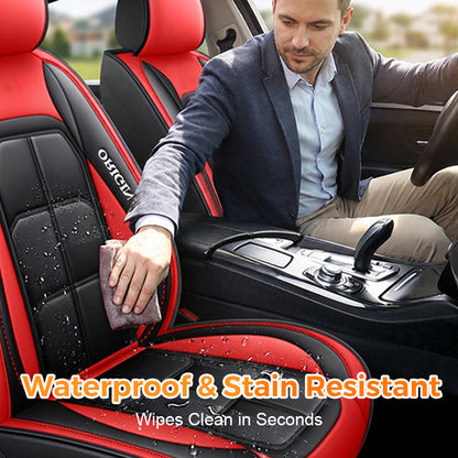 Sitrano | PU Leather Car Seat Covers for Front Seats, Set of 2, Universal Fit