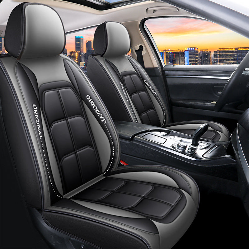 Sitrano | PU Leather Car Seat Covers for Front Seats, Set of 2, Universal Fit