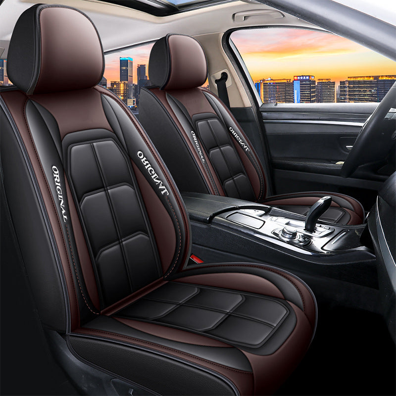 Sitrano | PU Leather Car Seat Covers for Front Seats, Set of 2, Universal Fit