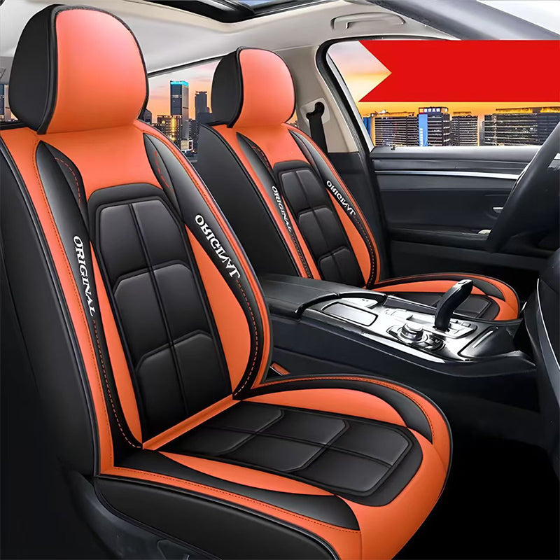 Sitrano | PU Leather Car Seat Covers for Front Seats, Set of 2, Universal Fit