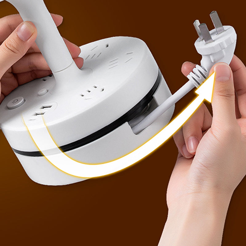 Lumessa | Nachttischlampe mit Steckdosen, USB und USB-C Ladeanschluss