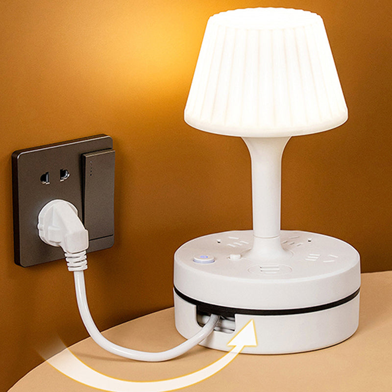 Lumessa | Nachttischlampe mit Steckdosen, USB und USB-C Ladeanschluss