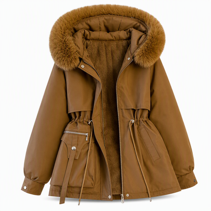 Parvella | Damen-Winterparka mit Kunstfell, wattiert und winddicht