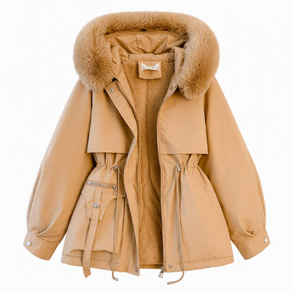 Parvella | Damen-Winterparka mit Kunstfell, wattiert und winddicht