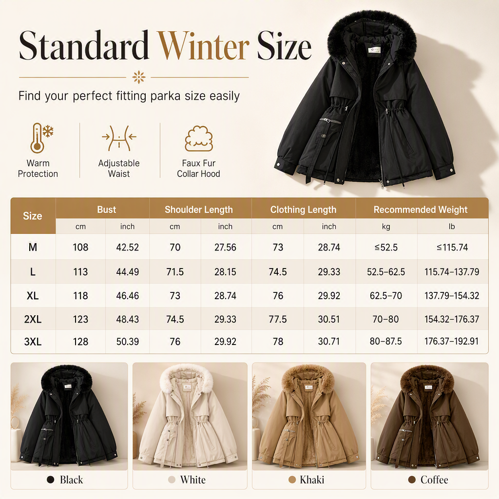 Parvella | Damen-Winterparka mit Kunstfell, wattiert und winddicht