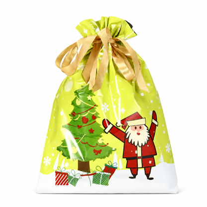 Bonbela | Sacchetti regalo natalizi con coulisse, confezione da 10, 24 × 32 cm