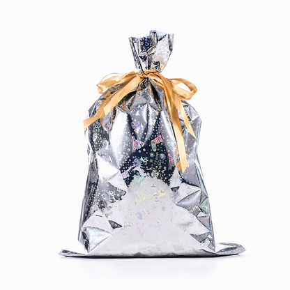 Bonbela | Sacchetti regalo natalizi con coulisse, confezione da 10, 24 × 32 cm