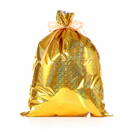 Bonbela | Sacchetti regalo natalizi con coulisse, confezione da 10, 24 × 32 cm