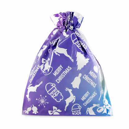 Bonbela | Sacchetti regalo natalizi con coulisse, confezione da 10, 24 × 32 cm