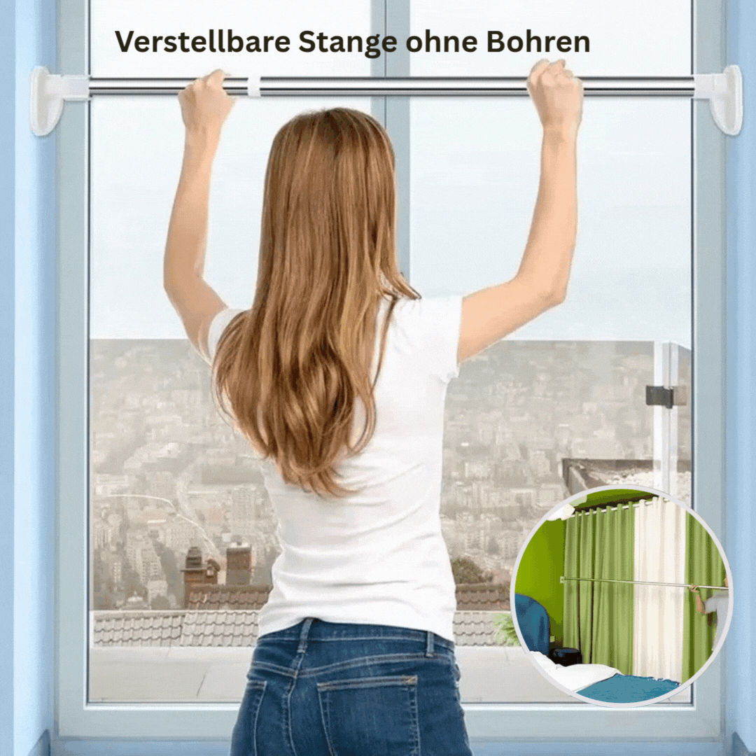 Klemvio | Teleskopstange ohne Bohren aus Edelstahl, rostfrei und werkzeugfrei