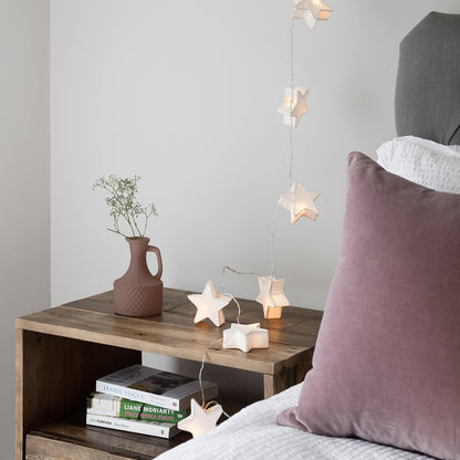Papyra | LED Lichterkette mit Papiersternen, Herzen oder Tannenbäumen