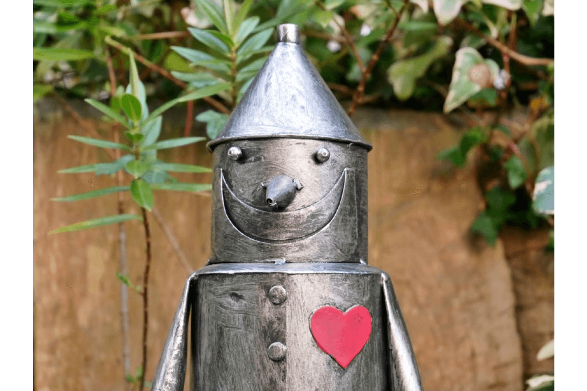Tinnero | Gartenfigur Blechmann aus Metall im Vintage-Stil, 42 cm