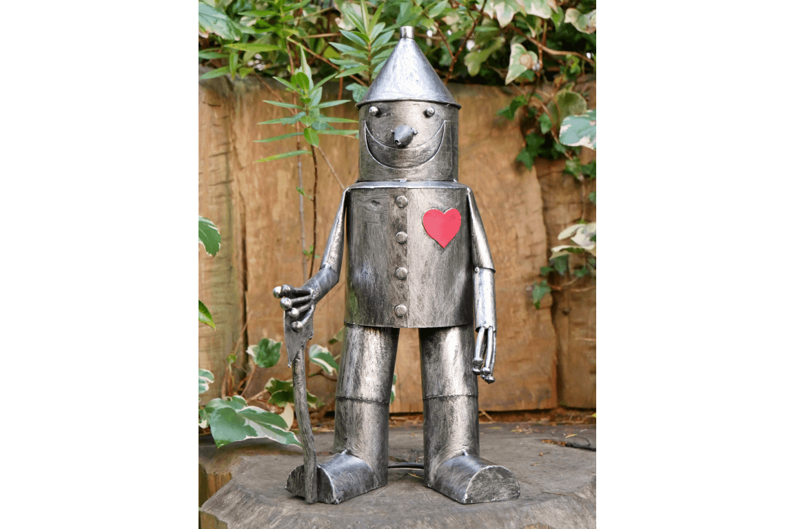 Tinnero | Gartenfigur Blechmann aus Metall im Vintage-Stil, 42 cm