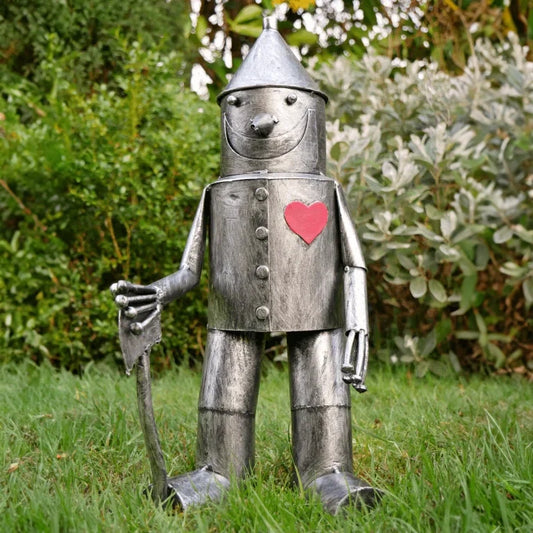 Tinnero | Gartenfigur Blechmann aus Metall im Vintage-Stil, 42 cm