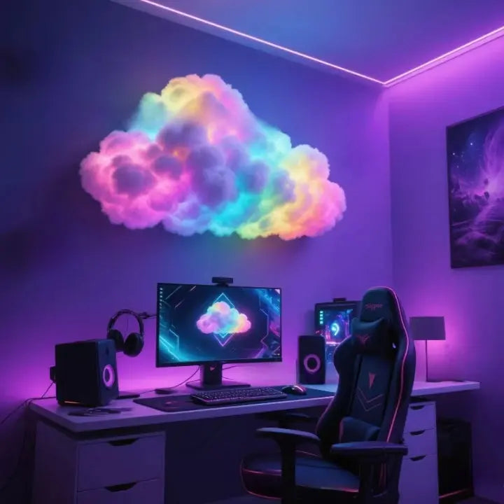 CloudAura | LED Wolkenlampe für die Wand mit RGB, App und USB