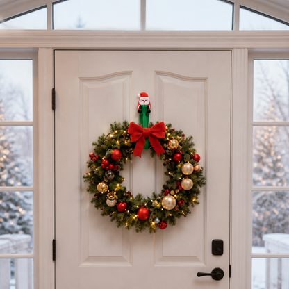 Klebino | Ganci adesivi in silicone a forma di Babbo Natale, set da 12 senza forare