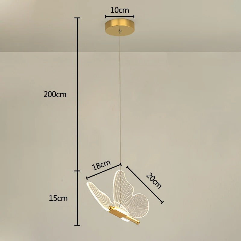 Elira Fléur | lampada a sospensione con delicato design a farfalla