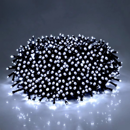 Funkelia | LED Lichterkette außen mit Netzteil, 8 Modi, 10–100 m