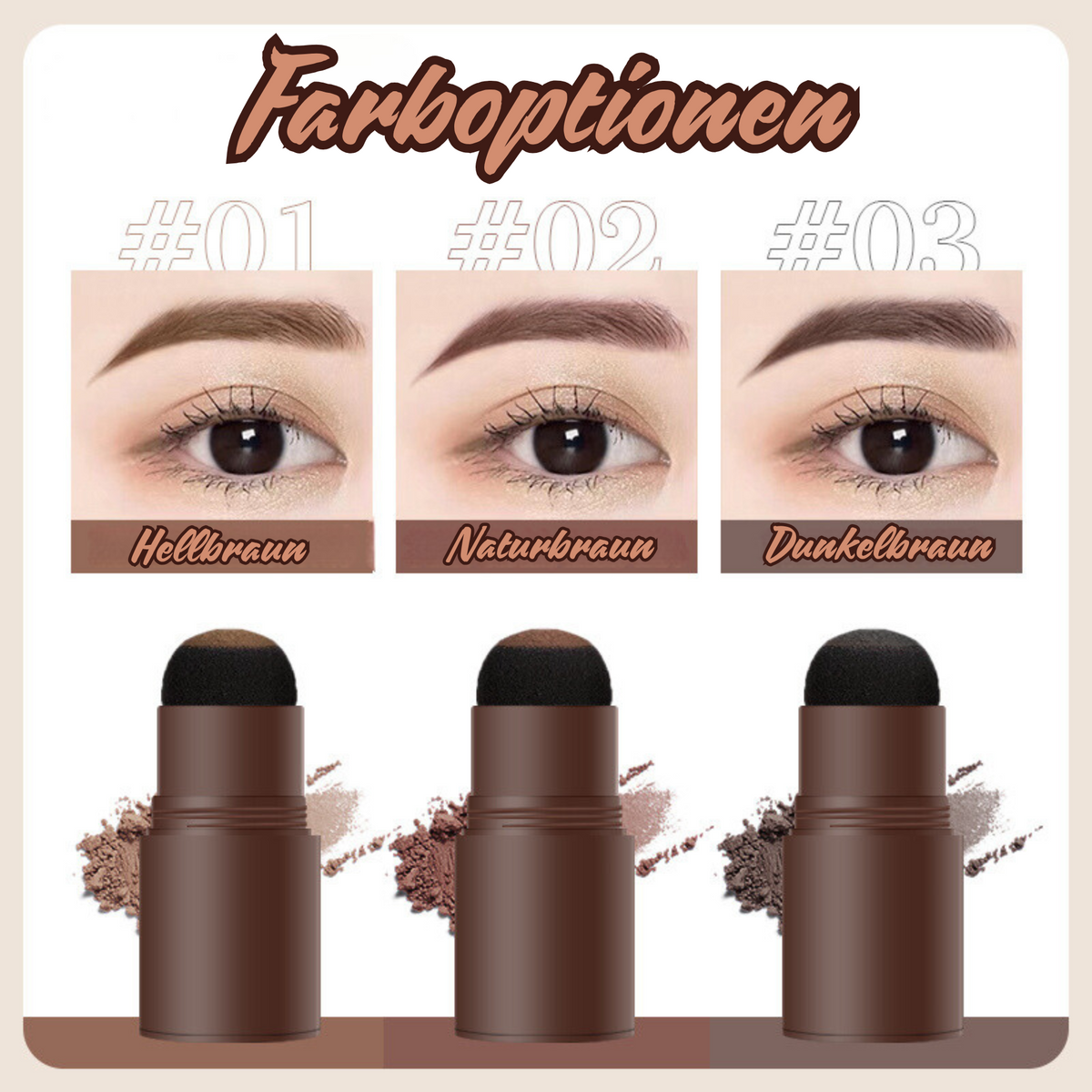 BrowNova | Kit de sellos para cejas con 10 plantillas y 2 pinceles