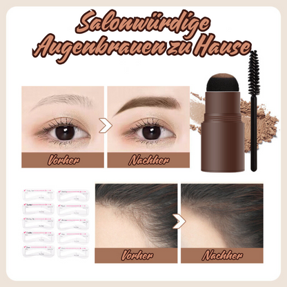 BrowNova | Kit de sellos para cejas con 10 plantillas y 2 pinceles